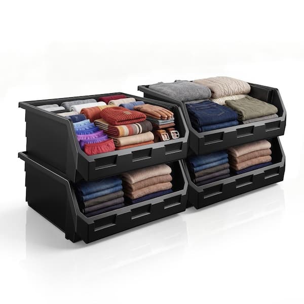 Sorbus Sorbus Open Front Stackable Clothing Storage Bin – Closet