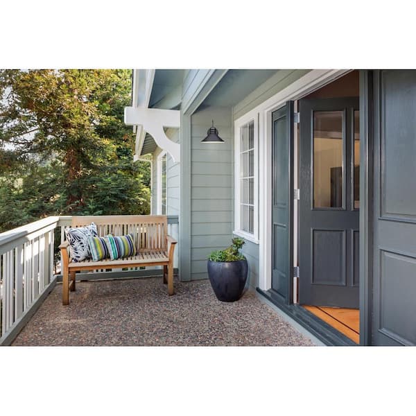 Watt Creek Textured Black Outdoor Wall Barn Light Sconce Lantern