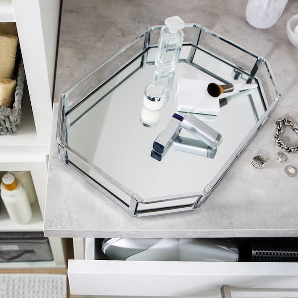 Ice Clear Large Vanity Tray, Modern Bathroom