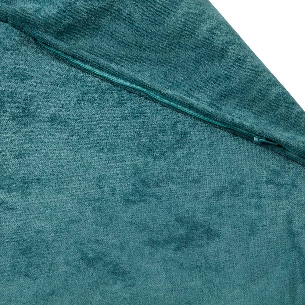 Velvety Soft Aqua Blue Polyester 24" Square Throw Pillow Cover