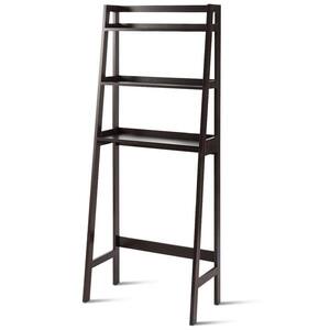 Brown 3-Shelf Over-the-Toilet Multi-Purpose Durable Storage Organizer Rack Shelving Unit