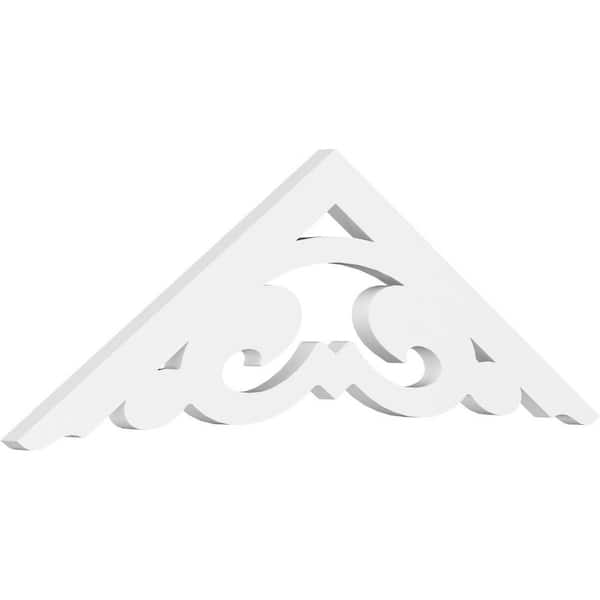 Ekena Millwork Preston 1 in. D x 12 in. W x 36 in. L Signature Urethane Gable Pediment
