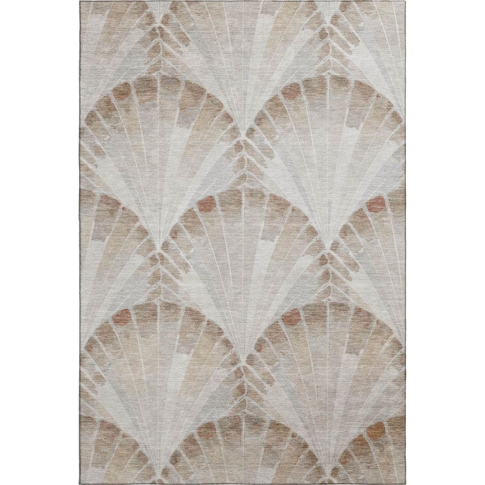 Mayfield Premium Machine Washable Abstract AMF2401 Beige 8 ft. x 10 ft. Area Rug price history on PriceWatchPro
