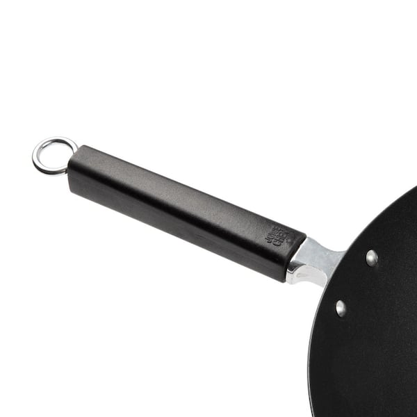 KENMORE Large 14 in. Black Carbon Steel Non-Stick Gas Wok with Wook Handles  985114030M - The Home Depot