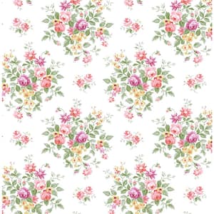 NextWall Ebony Floral Bunches Vinyl Peel and Stick Wallpaper Roll (30. ...