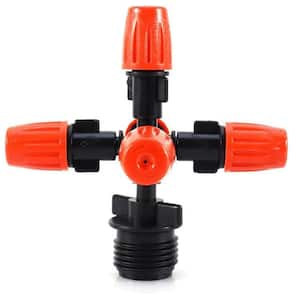 360° Five Outlet Nozzle Irrigation Grass Water Sprinkler System, Garden Hose Sprinkler