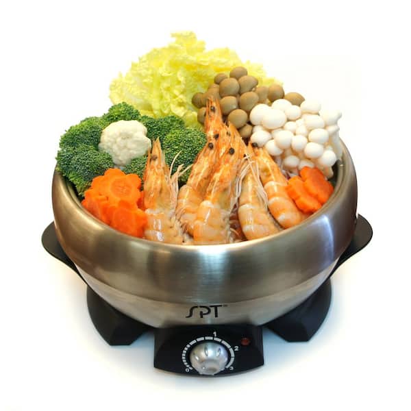 SPT Shabu-Shabu 3 Qt. Stainless Steel Electric Multi-Cooker with