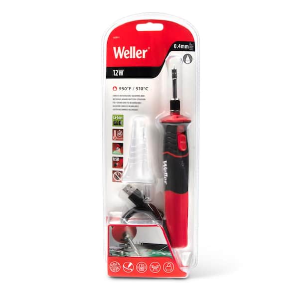 Weller 12-Watt Cordless Soldering Iron with Lithium-Ion Rechargeable  Battery WLBRK12 - The Home Depot