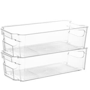 12.25 in. Acrylic Food Storage Container Kitchen Organizer 2-Pack