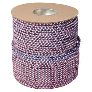 Jameson 5/16 in. 500 ft. Braided Non-Wire Polyester Red, White and Blue Bumpy Rope