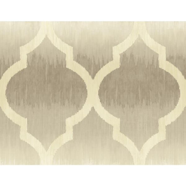 Seabrook Designs Catamount Ogee Metallic Ivory & Brown Paper Strippable Roll (Covers 60.75 sq. ft.)