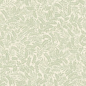 Mini Leaf Trail Sage Green Non-Pasted Wallpaper (Covers 56 sq. ft.)