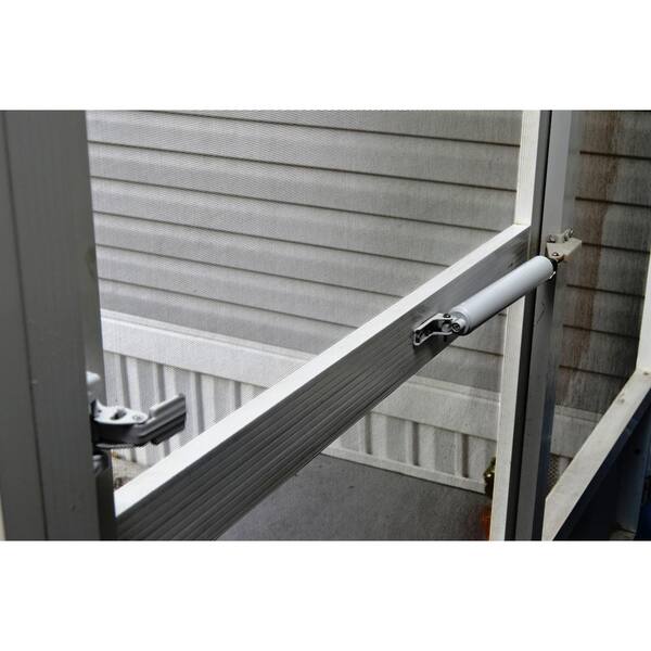 Standard Pneumatic Door Closer, 90° Positioning Stop Buffer Door Closer, Adjustment Automatic Aluminum Alloy Cushion Speed Screen Door Closers Kit I4413645590