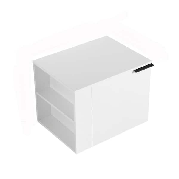 23.62 in. W x 18.11 in. D x 18.31 in. H Bath Vanity Cabinet without Top in White with Soft-Close Cabinet Door