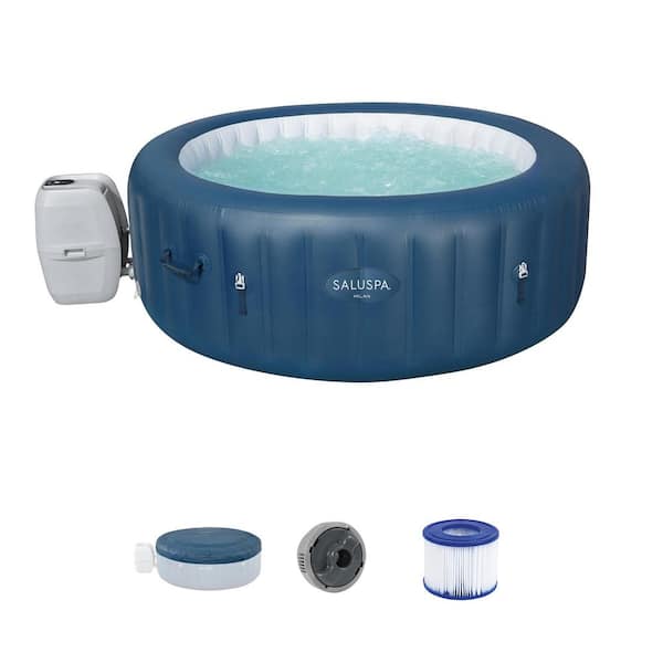 Bestway 6-Person 140-Jet Inflatable Hot Tub with Cover, Pump and 2 Filter Cartridges