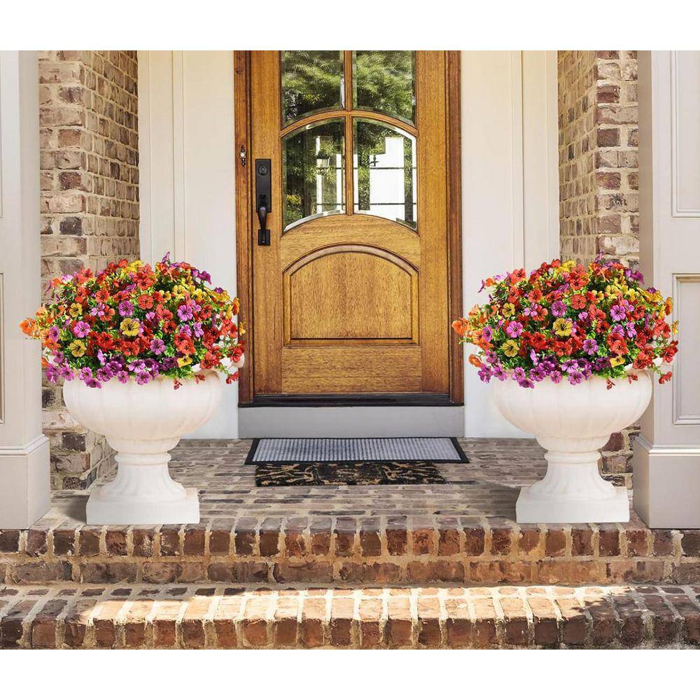 12 in. Multi-Colored Indoor/Outdoor 12-Bundles Artificial Flower