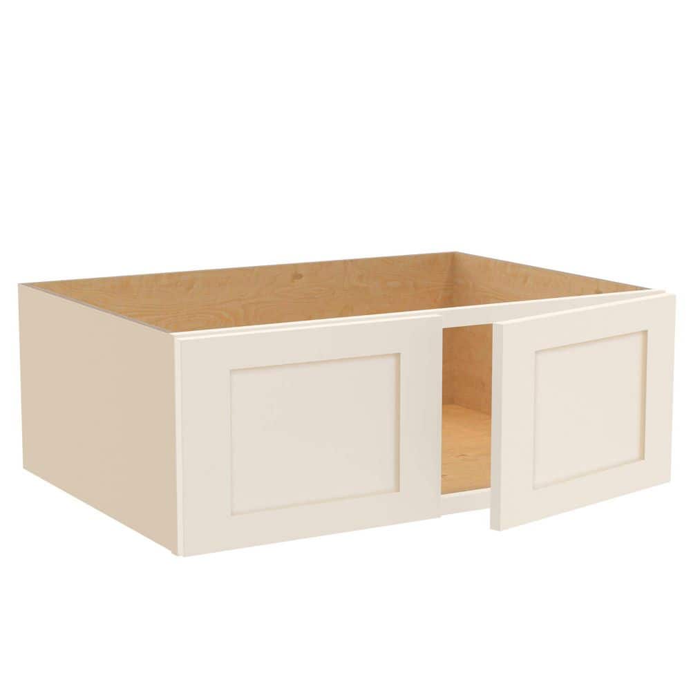 Newport 33 in. W x 24 in. D x 12 in. H Assembled Plywood Wall Bridge Kitchen Cabinet in Blended Cream with Soft Close price history on PriceWatchPro