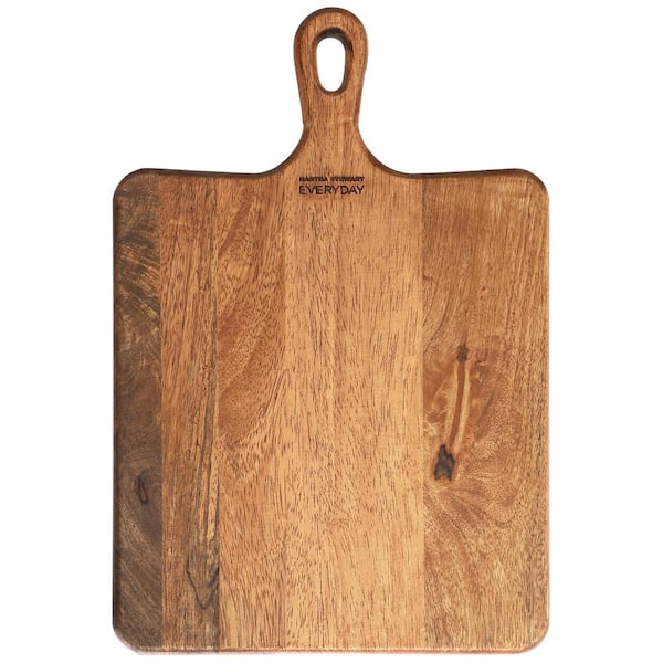 MARTHA STEWART Westhaven 14 in. x 9.5 in. Square Acacia Wood Paddle ...