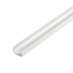 1/4 in. D x 1/2 in. W x 72 in. L White UV Stabilized Rigid PVC Plastic U-Channel Moulding Fits 1/2 in. Board (18-Pack)