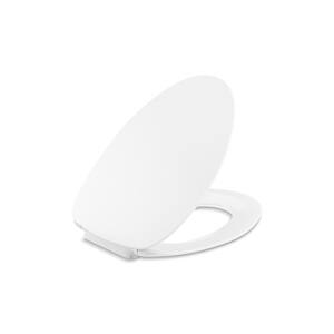 Papyrus Quiet-Close Elongated Front Toilet Seat in White