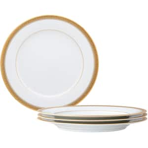 Crestwood Gold 10.5 in. (Gold) Porcelain Dinner Plates, (Set of 4)