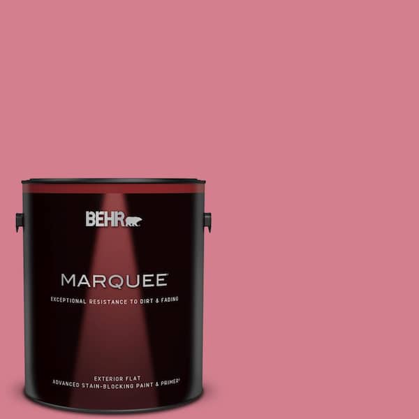 BEHR MARQUEE 1 gal. #P140-4 I Pink I Can Flat Exterior Paint & Primer