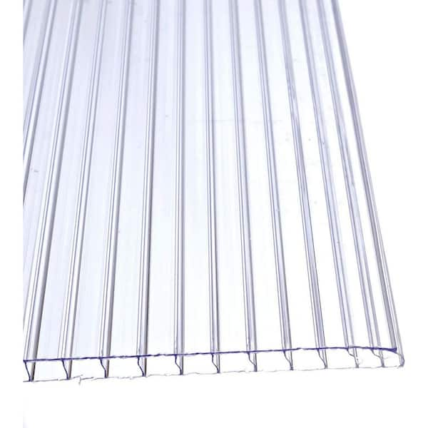 Corrugated Polycarbonate Roofing Sheet - Clear - 0.047 x 48 x 96