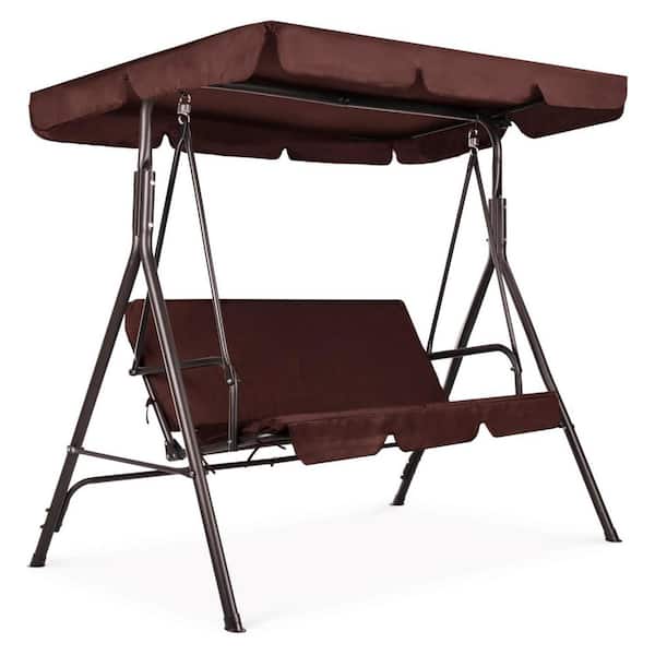 ⑩mk  様♡swing♡brown LIVIZA 3-person Brown Wood Outdoor Swing TDZ11446BN at Lowes.com