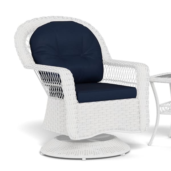 White resin store wicker chairs