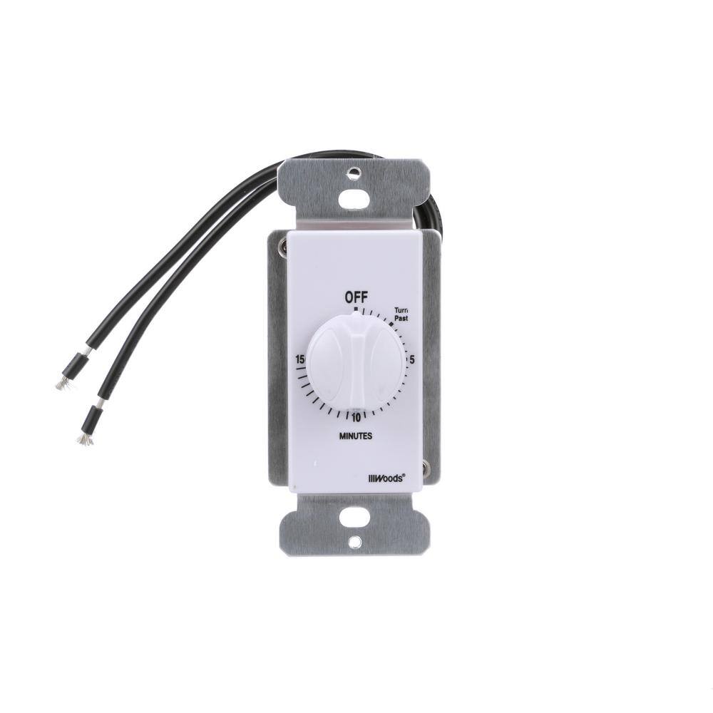 Woods White 15-Minute In-Wall Countdown Timer