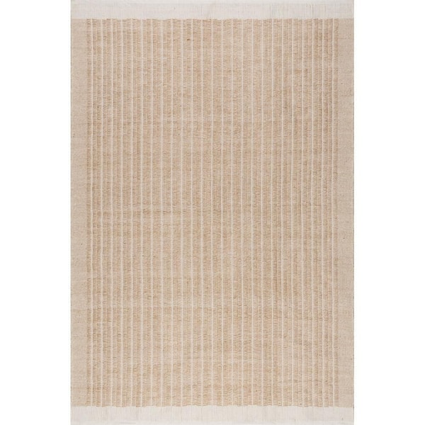 Erina Striped Beige 5 ft. x 8 ft. Outdoor Area Rug