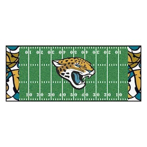 Jacksonville Jaguars Football Patterned XFIT Design 2.5 ft. x 6 ft. Field Runner Area Rug