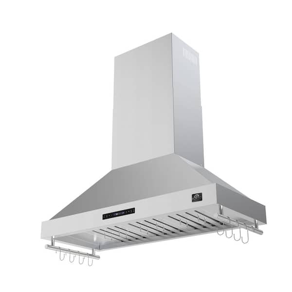 Forno Venezia 48 Inch Wall-Mounted Range Hood in Stainless Steel