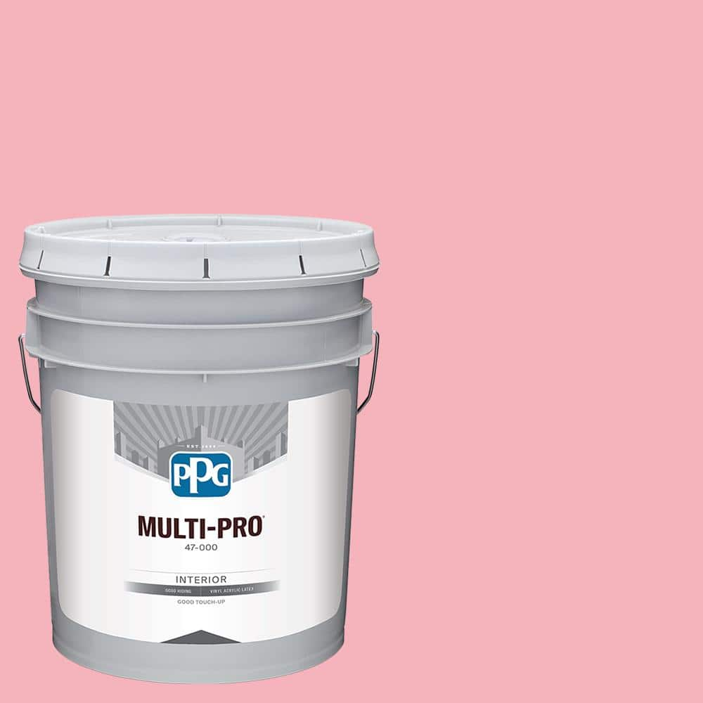 MULTI-PRO 5 gal. PPG1184-3 Powder Rose Semi-Gloss Interior Paint