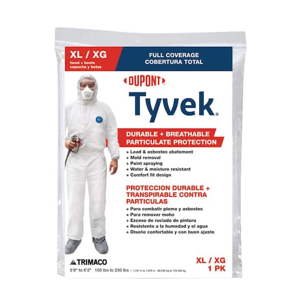 TRIMACO DuPont Tyvek XL Painters Coverall with Hood and Boots