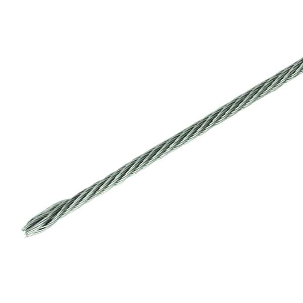 Everbilt 1/16 in. x 1 ft. Stainless Steel Uncoated Wire Rope 809786 - The  Home Depot