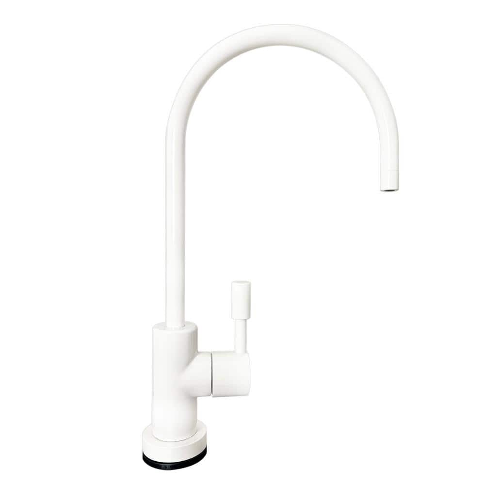 Contemporary 11 in. Single Handle Instant Cold Water Dispenser Faucet in White price history on PriceWatchPro
