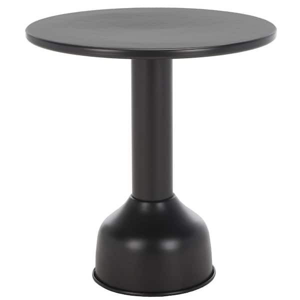 SAFAVIEH Iruma 17.8 in. Black Round Metal End Table