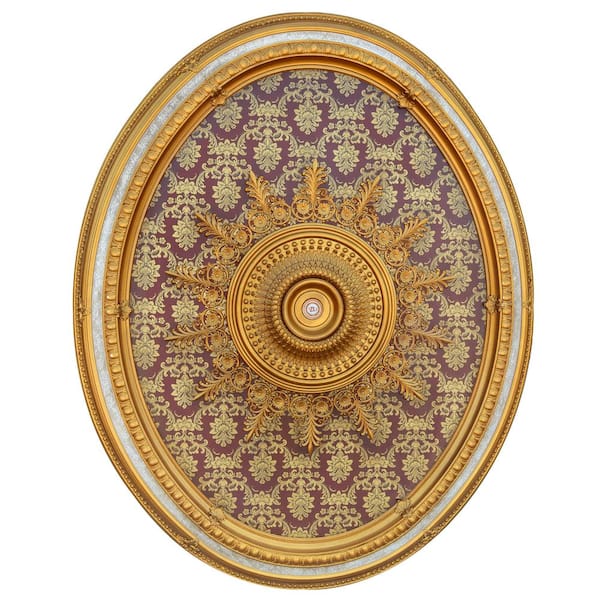 AFD 79 in. x 4 in. x 63 in. Brocade Oval Chandelier Polysterene Ceiling Medallion Moulding