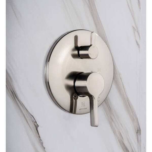 Rain 2-Handle Tub and Shower Faucet System with 3-Setting with 304T Stainless Steel in Brush Nickel(Valve Included) Rain 2-Handle Tub and Shower Faucet System with 3-Setting with 304T Stainless Steel in Brush Nickel(Valve Included)