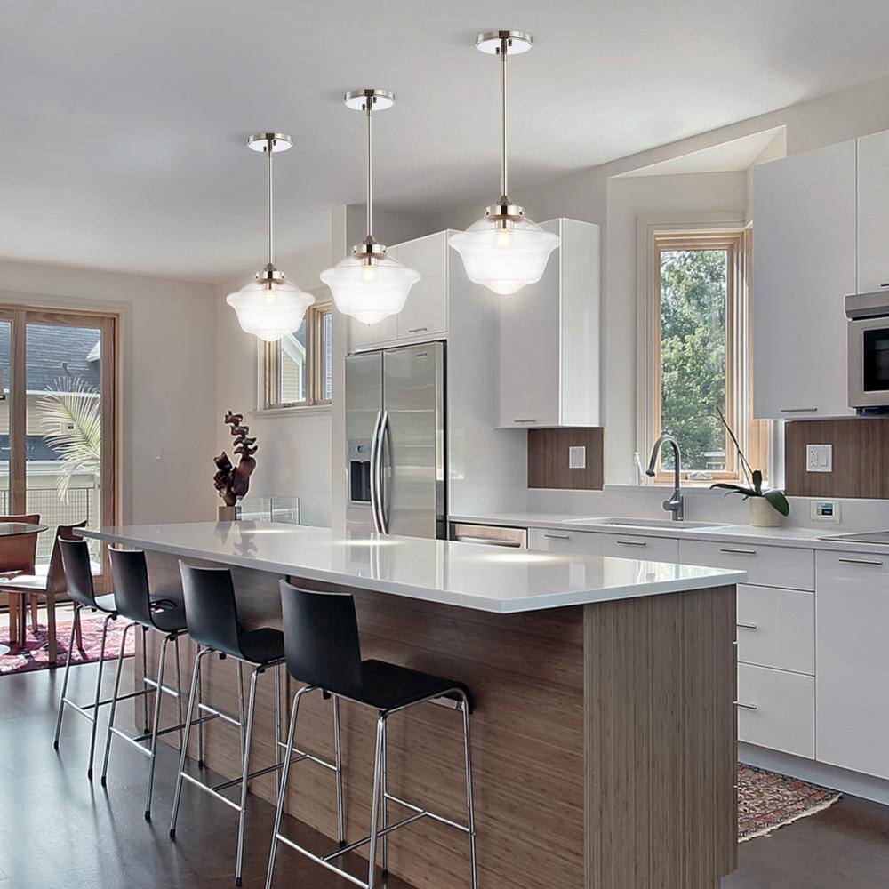 Kurtz Chrome Polished Clear Glass LED Adjustable Pendant