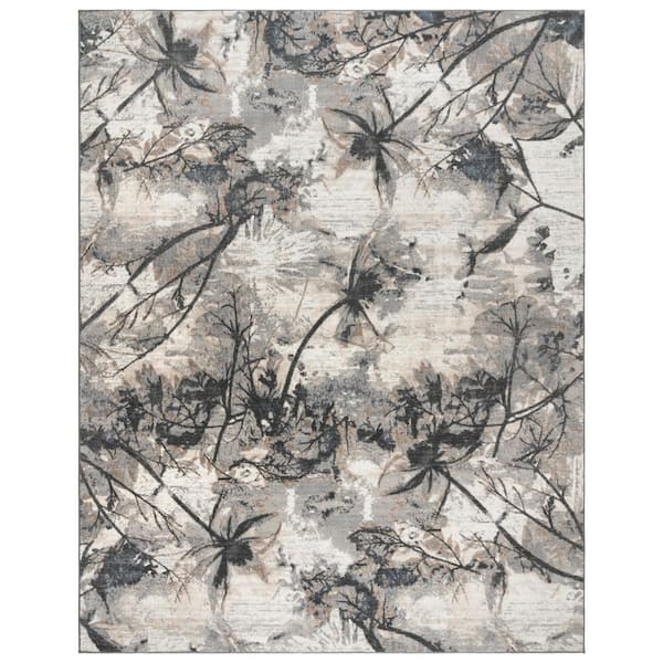 Quattro Scalia Gray 5 ft. x 7 ft. Abstract Indoor Area Rug