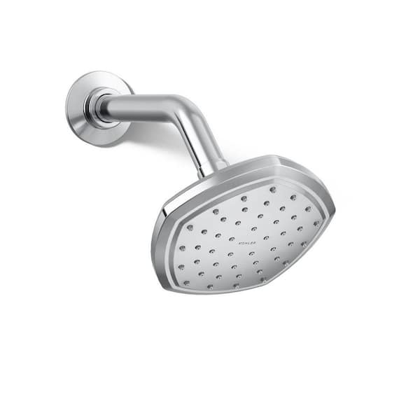 KOHLER Occasion 1-Spray Patterns with 1.75 Gpm 5.25 in. Wall Mount Fixed Shower Head in Polished Chrome