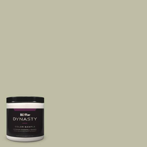 BEHR DYNASTY 8 oz. #ICC-57 Dried Thyme Eggshell Enamel Stain-Blocking Interior Paint with Primer Sample