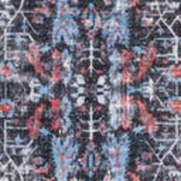 Mangata Mahtaab Black 2 ft. 7 in. x 13 ft. Runner Machine Washable Area Rug
