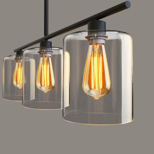 7 in. Clear Glass Cylindrical Shade with 6 in. Lip Fitter Vanity or Pendant Glass Light Shade (3-Pack)