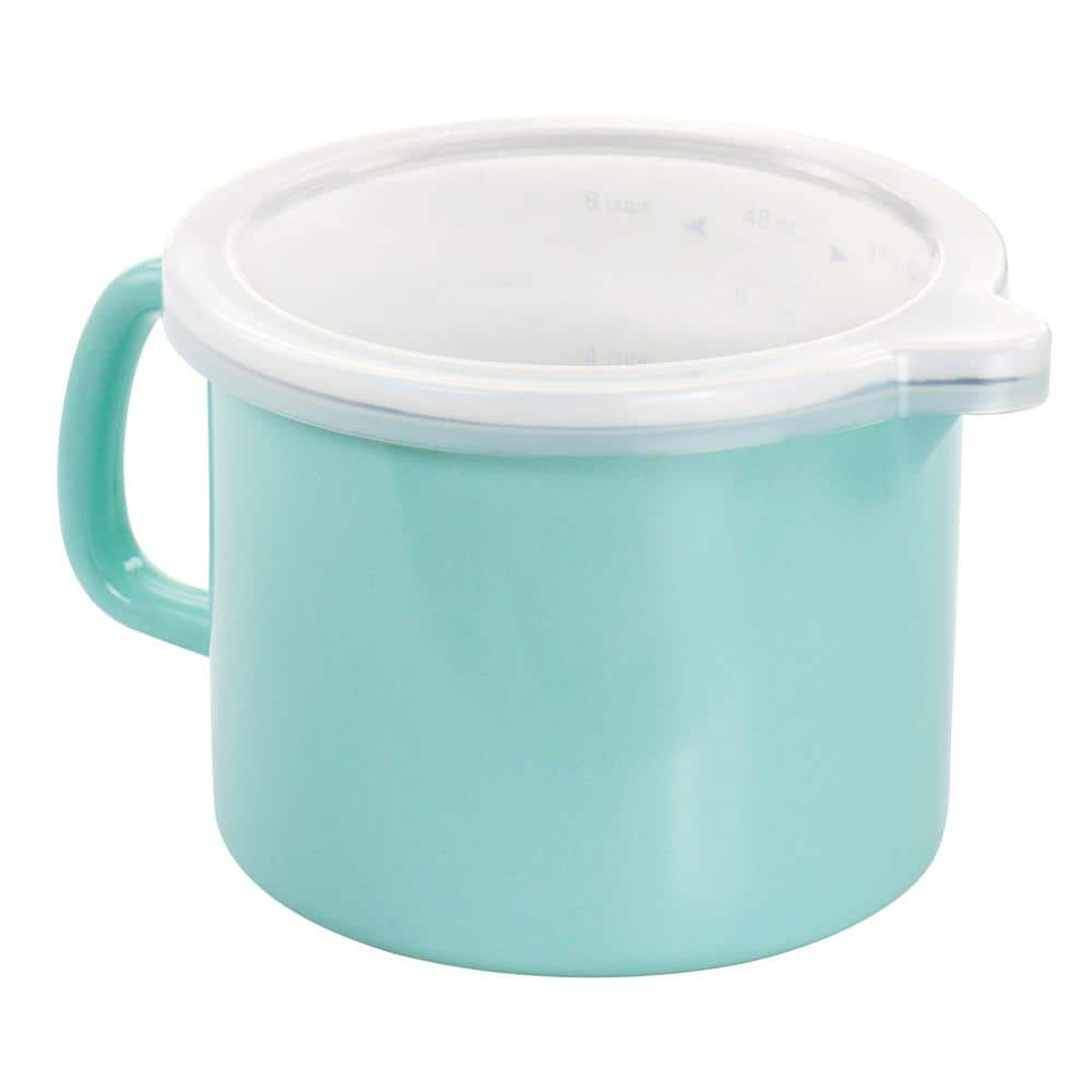 MARTHA STEWART 6-Cup Enamel on Steel Measuring Cup in Turquoise