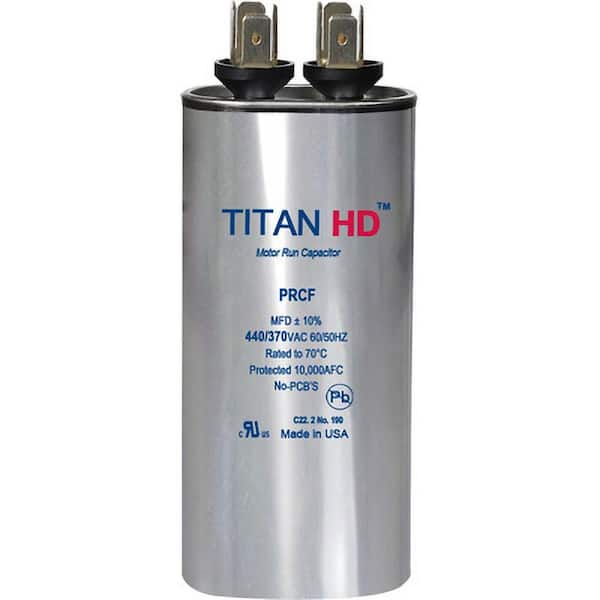 Titan HD 45 MFD, 440-Volt/370-Volt Dual Voltage Round Run Capacitor
