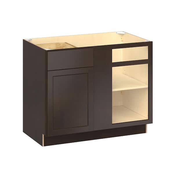 Emerson Cocoa Base Blind Corner Ready to Assemble Kitchen Cabinet (42 in. W x 34.5 in. H x 24 in. D)