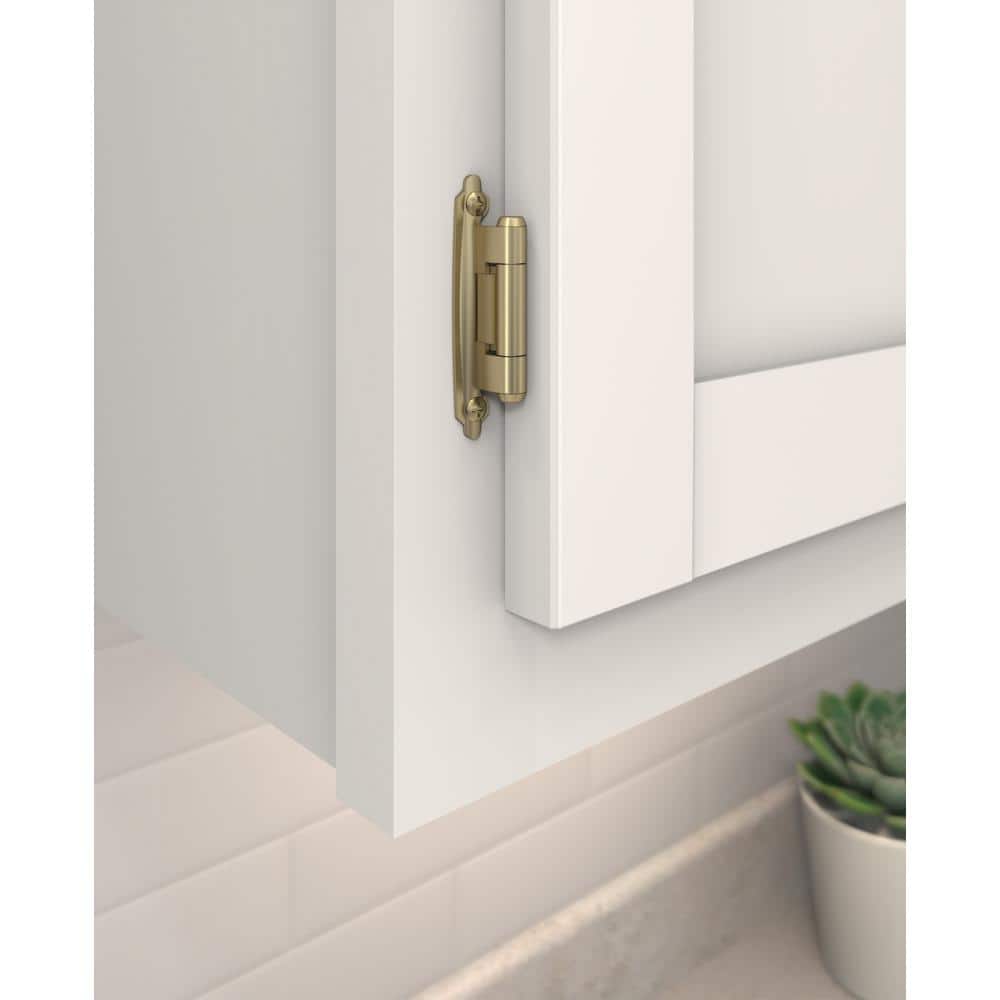 Golden Champagne Variable Overlay Self-Closing Cabinet Hinge